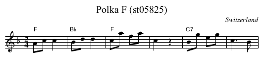 Polka F (st05825) - staff notation