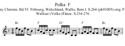 Polka  F - staff notation