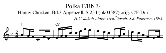Polka F/Bb 7- - staff notation