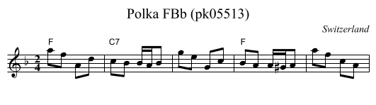 Polka FBb (pk05513) - staff notation