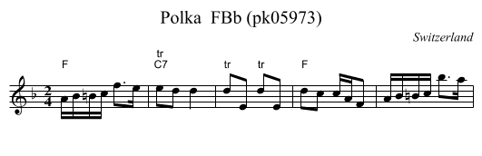 Polka  FBb (pk05973) - staff notation