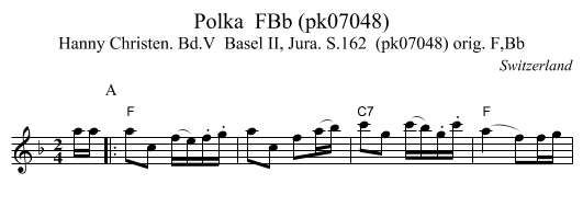 Polka  FBb (pk07048) - staff notation