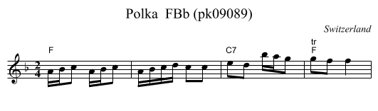 Polka  FBb (pk09089) - staff notation