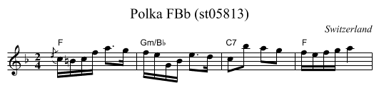 Polka FBb (st05813) - staff notation