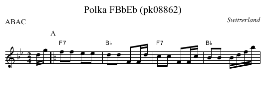 Polka FBbEb (pk08862) - staff notation