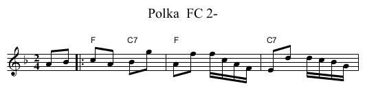 Polka  FC 2- - staff notation