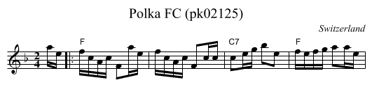Polka FC (pk02125) - staff notation