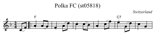Polka FC (st05818) - staff notation