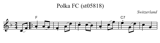Polka FC (st05818) - staff notation