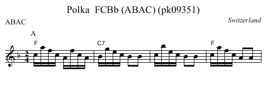Polka  FCBb (ABAC) (pk09351) - staff notation