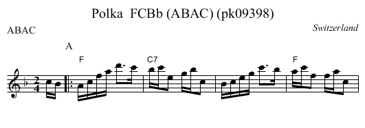 Polka  FCBb (ABAC) (pk09398) - staff notation