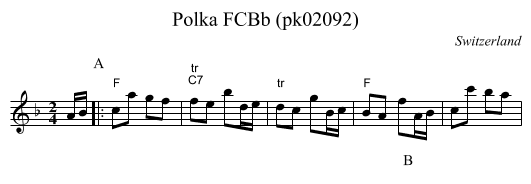 Polka FCBb (pk02092) - staff notation