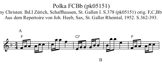 Polka FCBb (pk05151) - staff notation