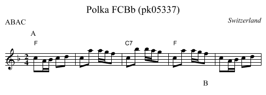 Polka FCBb (pk05337) - staff notation