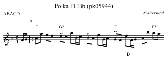 Polka FCBb (pk05944) - staff notation