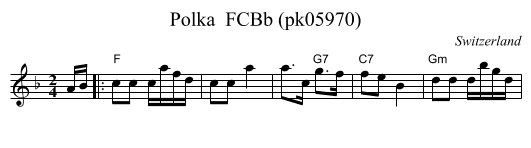 Polka  FCBb (pk05970) - staff notation