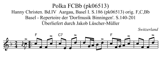 Polka FCBb (pk06513) - staff notation