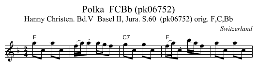 Polka  FCBb (pk06752) - staff notation