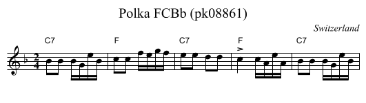 Polka FCBb (pk08861) - staff notation