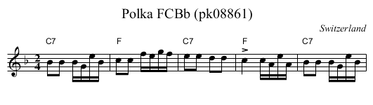 Polka FCBb (pk08861) - staff notation