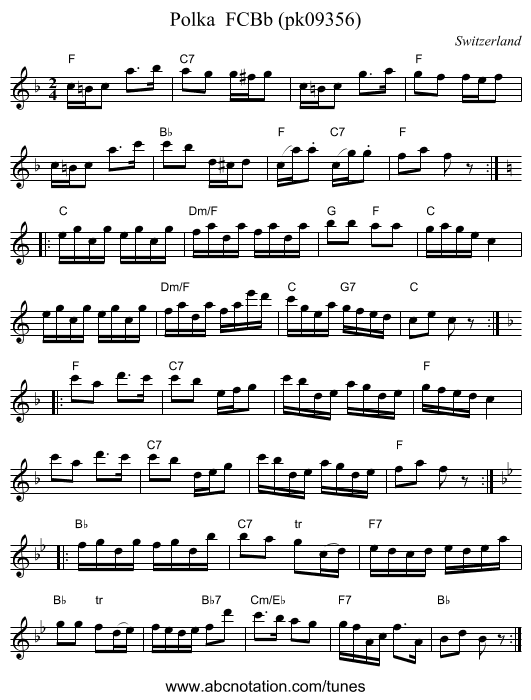 Polka  FCBb (pk09356) - staff notation