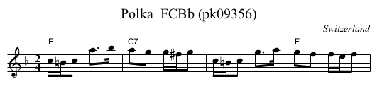 Polka  FCBb (pk09356) - staff notation