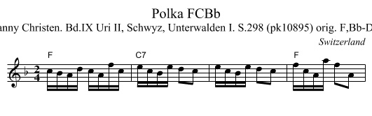 Polka FCBb - staff notation