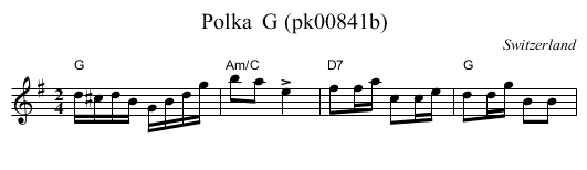 Polka  G (pk00841b) - staff notation