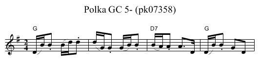 Polka GC 5- (pk07358) - staff notation