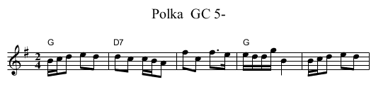 Polka  GC 5- - staff notation