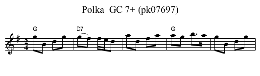 Polka  GC 7+ (pk07697) - staff notation