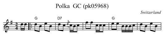 Polka  GC (pk05968) - staff notation