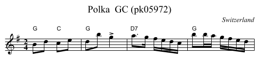 Polka  GC (pk05972) - staff notation