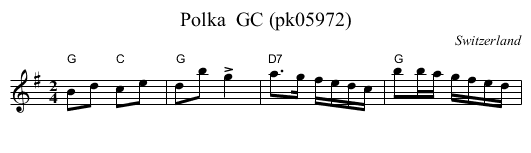 Polka  GC (pk05972) - staff notation