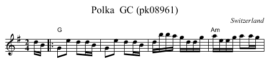 Polka  GC (pk08961) - staff notation