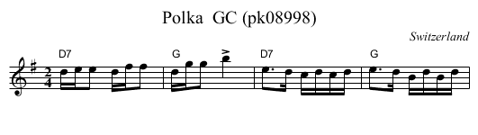 Polka  GC (pk08998) - staff notation