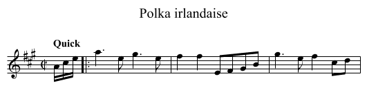 Polka irlandaise - staff notation