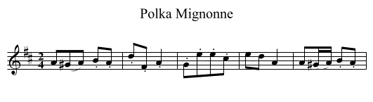 Polka Mignonne - staff notation