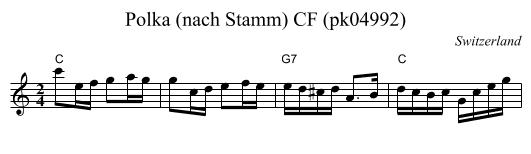 Polka (nach Stamm) CF (pk04992) - staff notation