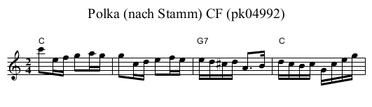 Polka (nach Stamm) CF (pk04992) - staff notation