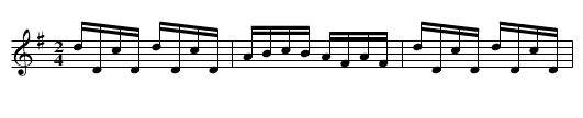 Polka piquée de Corrèze - staff notation