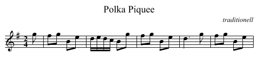 Polka Piquee - staff notation