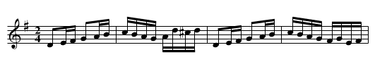 Polka Piquee - staff notation