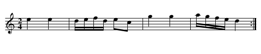 Polka piquée - staff notation