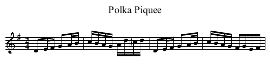 Polka Piquee - staff notation