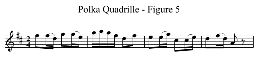 Polka Quadrille - Figure 5 - staff notation