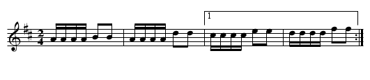 Polka sekstur - staff notation