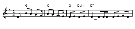 Polka stap - staff notation