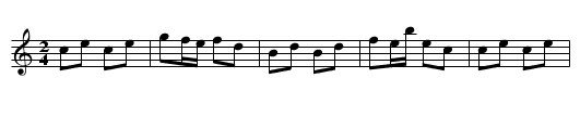 Polka van Perk - staff notation