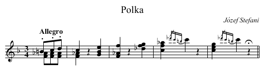 Polka - staff notation